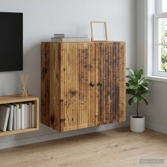 vidaXL Wall-Mounted Cabinet Old Wood 59 x 31 x 60 cm Engineered Wood