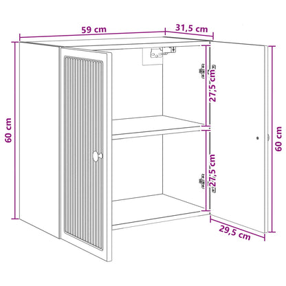vidaXL Wall-Mounted Cabinet Artisan Oak 59 x 31 x 60 cm