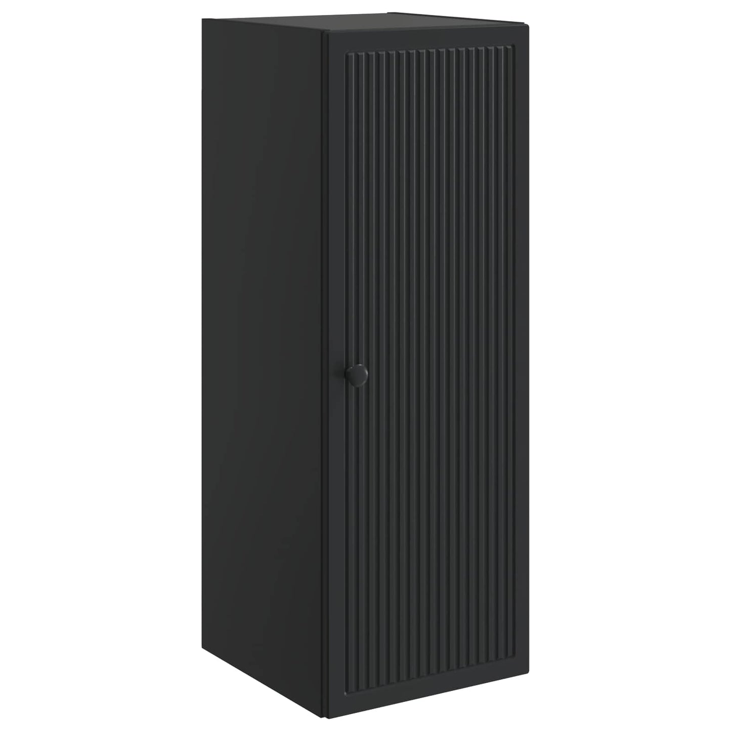vidaXL Wall-Mounted Cabinet Black 33 x 34.5 x 90 cm Engineered Wood