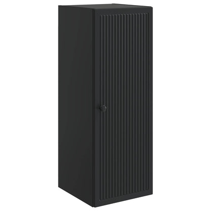 vidaXL Wall-Mounted Cabinet Black 33 x 34.5 x 90 cm Engineered Wood