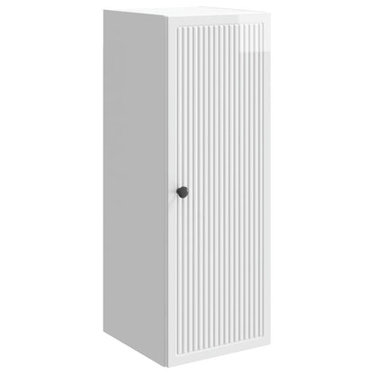 vidaXL Wall-Mounted Cabinet High Gloss White 33 x 34.5 x 90 cm
