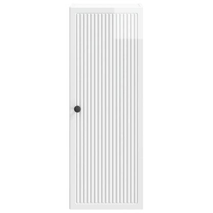 vidaXL Wall-Mounted Cabinet High Gloss White 33 x 34.5 x 90 cm