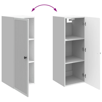 vidaXL Wall-Mounted Cabinet High Gloss White 33 x 34.5 x 90 cm