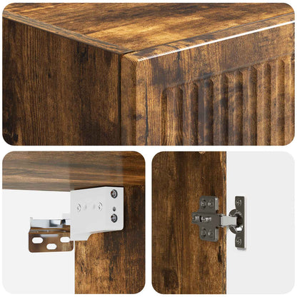 vidaXL Wall-Mounted Cabinet Smoked Oak 33 x 34.5 x 90 cm