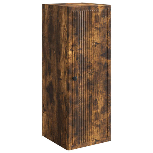 vidaXL Wall-Mounted Cabinet Smoked Oak 33 x 34.5 x 90 cm