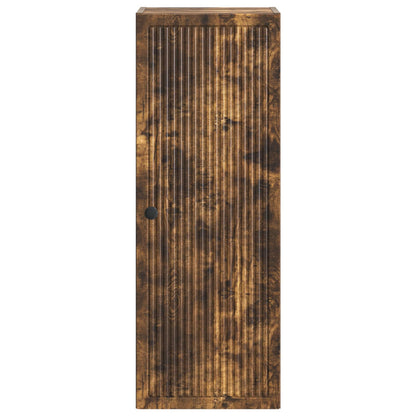 vidaXL Wall-Mounted Cabinet Smoked Oak 33 x 34.5 x 90 cm