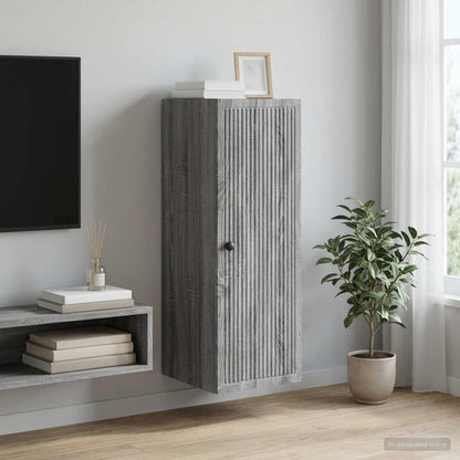 vidaXL Wall-Mounted Cabinet Grey Sonoma 33 x 34.5 x 90 cm