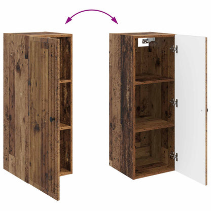 vidaXL Wall-Mounted Cabinet Old Wood 33 x 34.5 x 90 cm Engineered Wood