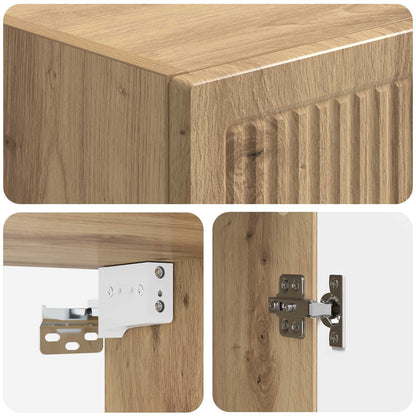 vidaXL Wall-Mounted Cabinet Artisan Oak 33 x 34.5 x 90 cm