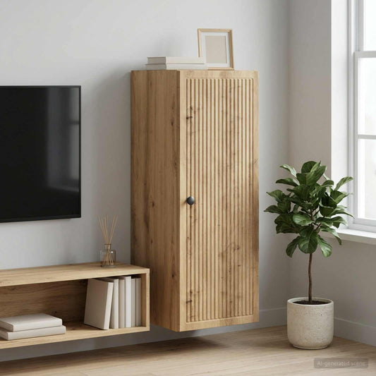 vidaXL Wall-Mounted Cabinet Artisan Oak 33 x 34.5 x 90 cm