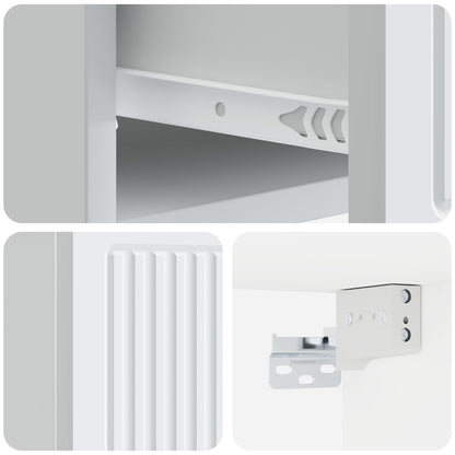vidaXL Wall-Mounted Bedside Cabinet White 33 x 34.5 x 20 cm