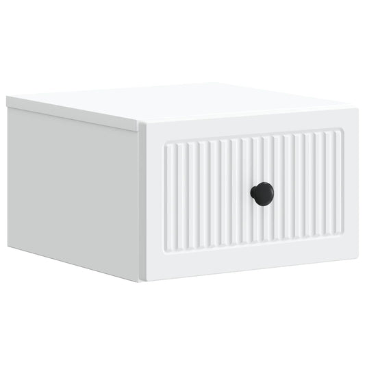 vidaXL Wall-Mounted Bedside Cabinet White 33 x 34.5 x 20 cm