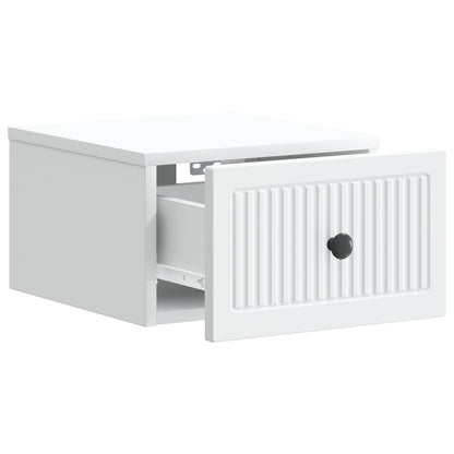 vidaXL Wall-Mounted Bedside Cabinet White 33 x 34.5 x 20 cm