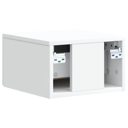 vidaXL Wall-Mounted Bedside Cabinet White 33 x 34.5 x 20 cm