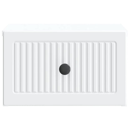 vidaXL Wall-Mounted Bedside Cabinet White 33 x 34.5 x 20 cm