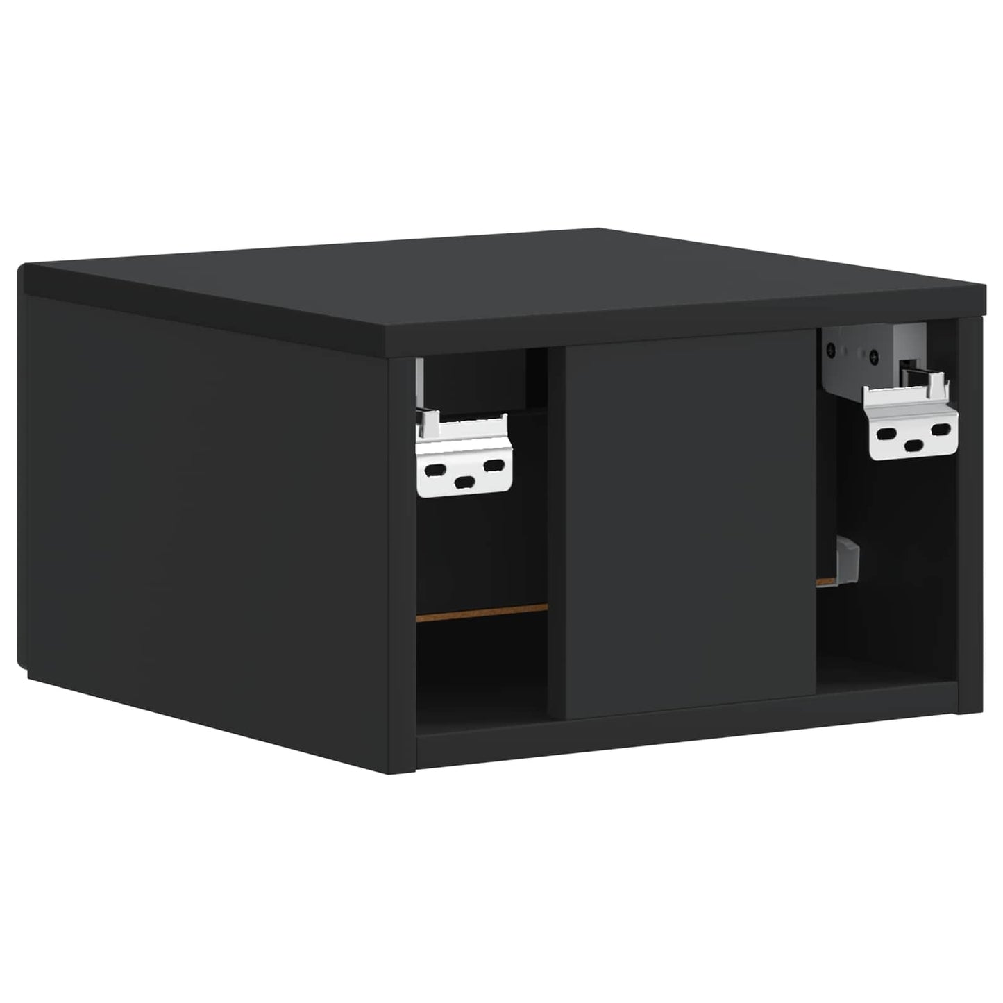 vidaXL Wall-Mounted Bedside Cabinet Black 33 x 34.5 x 20 cm