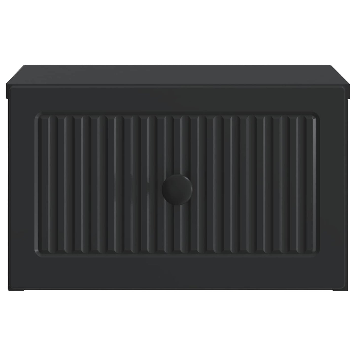 vidaXL Wall-Mounted Bedside Cabinet Black 33 x 34.5 x 20 cm