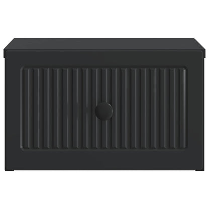 vidaXL Wall-Mounted Bedside Cabinet Black 33 x 34.5 x 20 cm