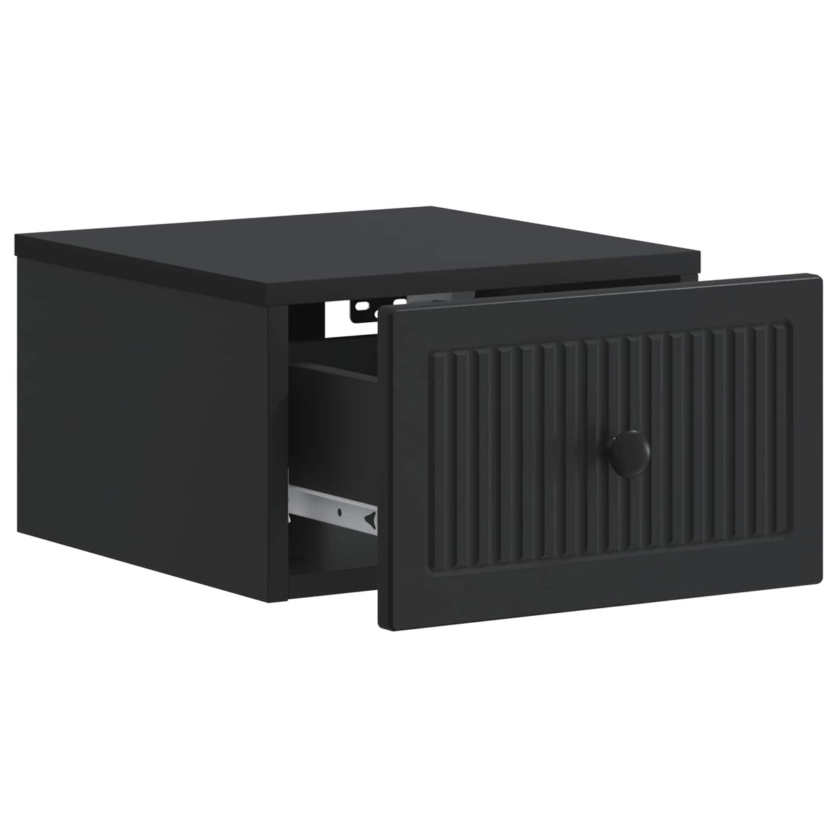 vidaXL Wall-Mounted Bedside Cabinet 2 pcs Black 33 x 34.5 x 20 cm