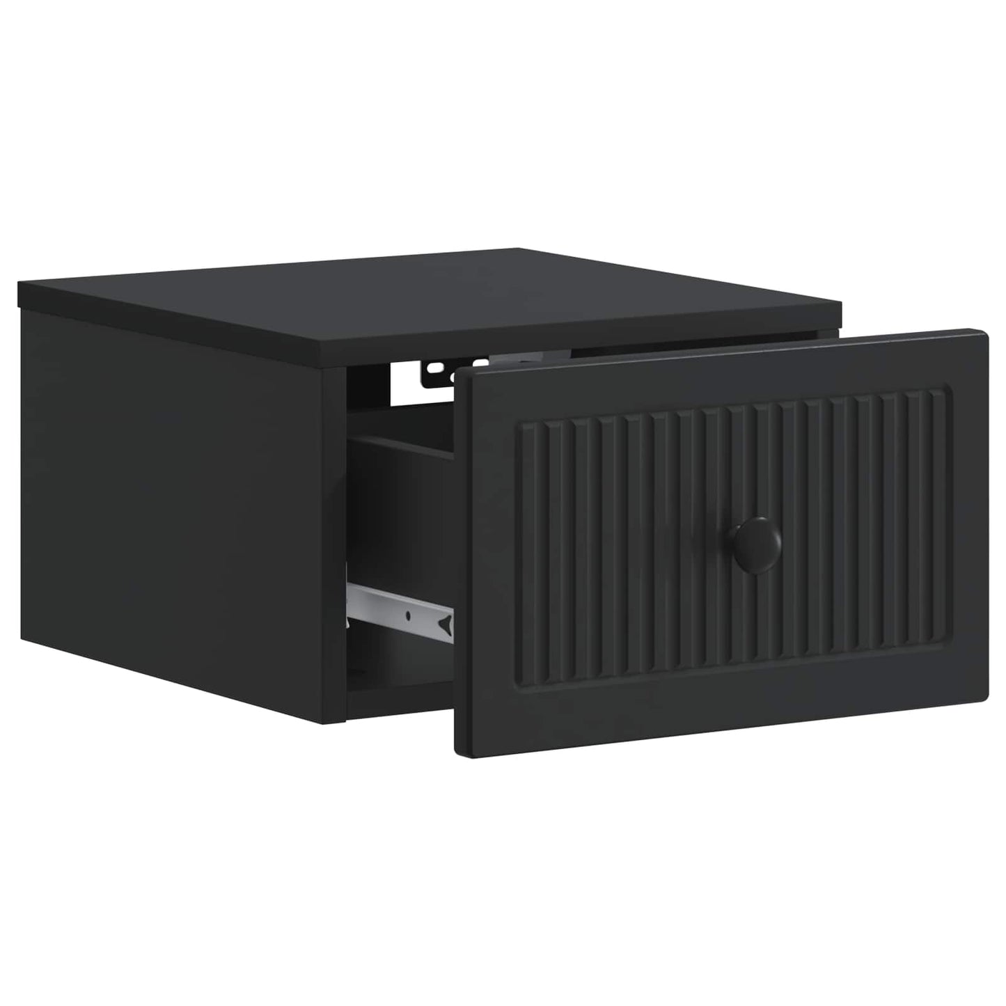 vidaXL Wall-Mounted Bedside Cabinet 2 pcs Black 33 x 34.5 x 20 cm