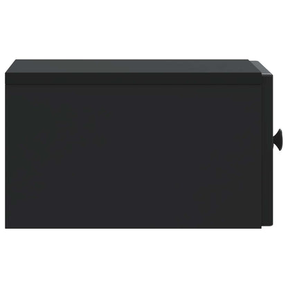 vidaXL Wall-Mounted Bedside Cabinet 2 pcs Black 33 x 34.5 x 20 cm