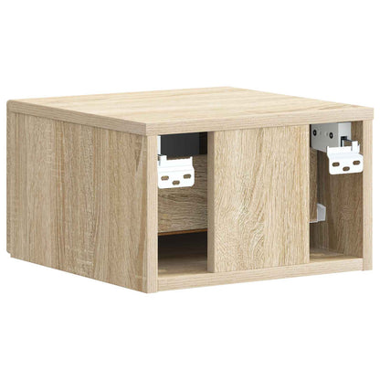 vidaXL Wall-Mounted Bedside Cabinet 2 pcs Sonoma Oak 33 x 34.5 x 20 cm