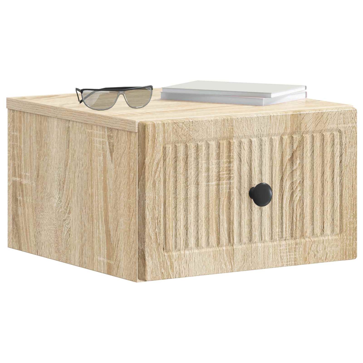 vidaXL Wall-Mounted Bedside Cabinet 2 pcs Sonoma Oak 33 x 34.5 x 20 cm
