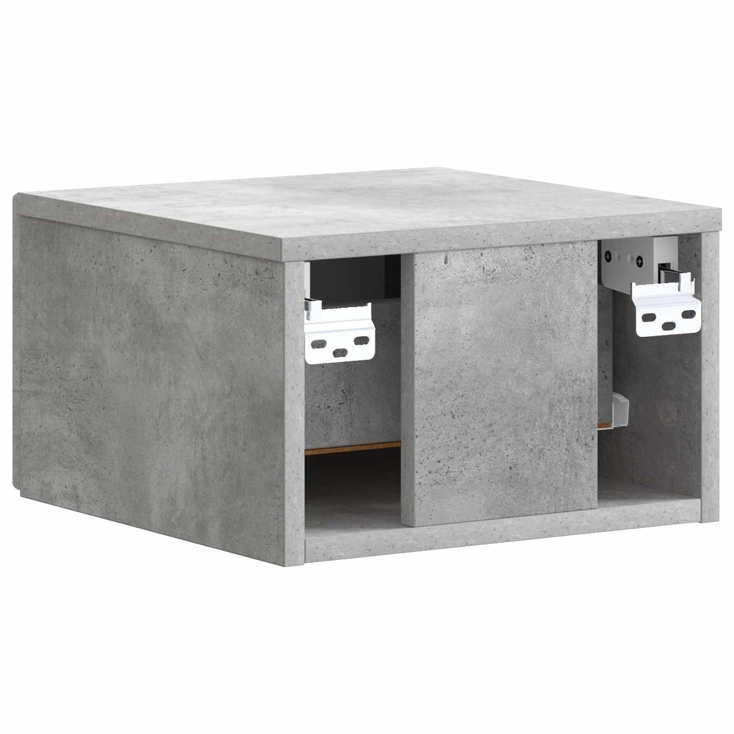vidaXL Wall-Mounted Bedside Cabinet Concrete Grey 33 x 34.5 x 20 cm