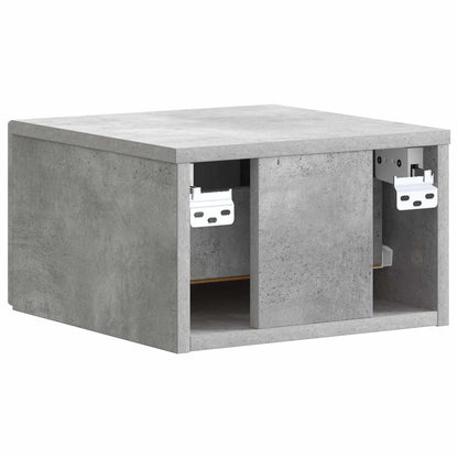 vidaXL Wall-Mounted Bedside Cabinet Concrete Grey 33 x 34.5 x 20 cm