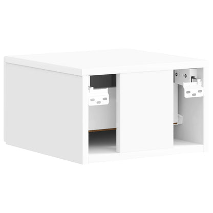 vidaXL Wall-Mounted Bedside Cabinet High Gloss White 33 x 34.5 x 20 cm