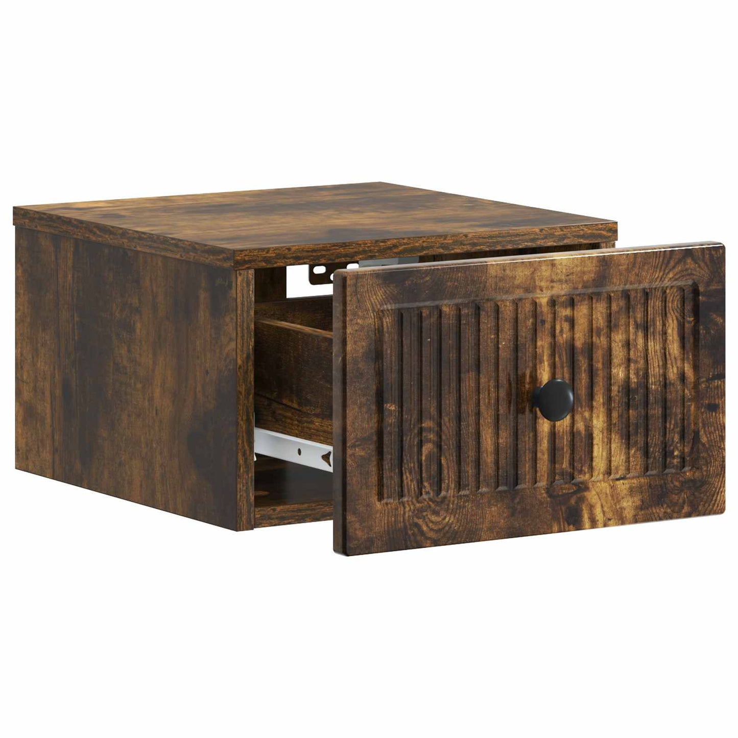 vidaXL Wall-Mounted Bedside Cabinet 2 pcs Smoked Oak 33 x 34.5 x 20 cm