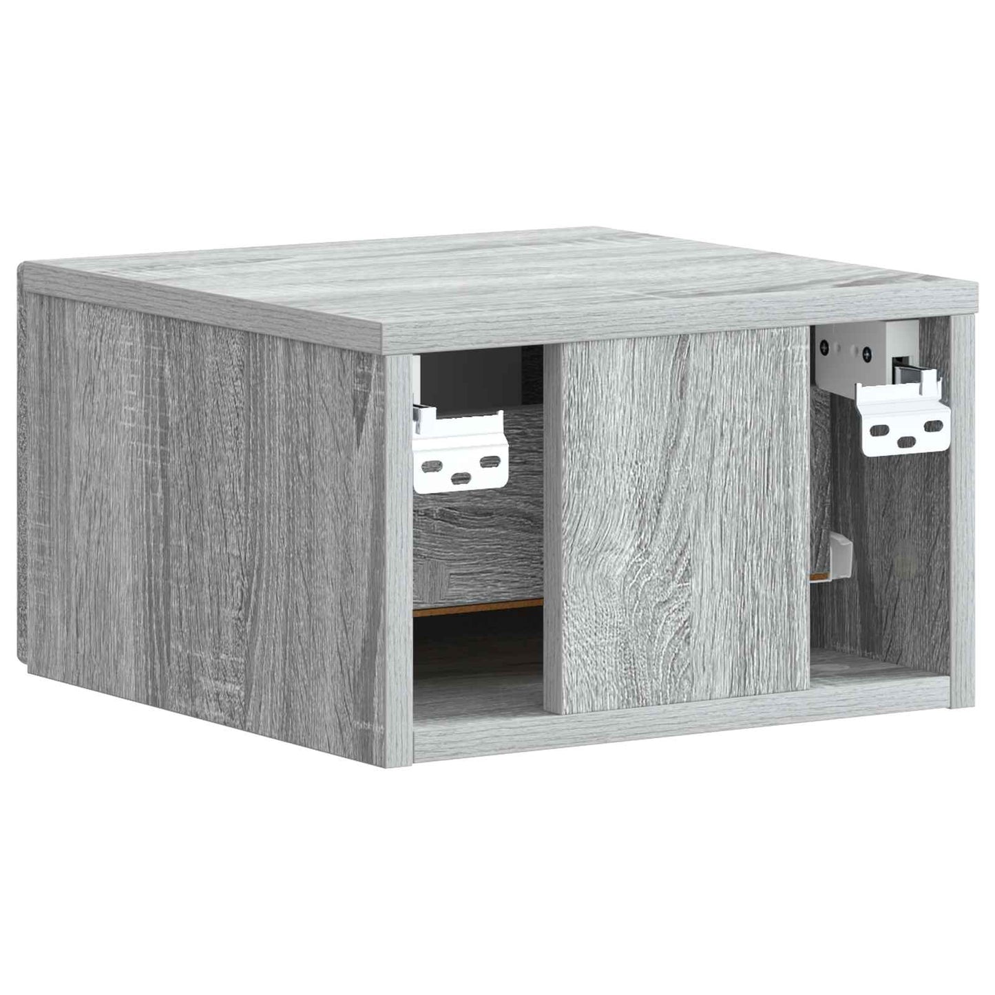 vidaXL Wall-Mounted Bedside Cabinet Grey Sonoma 33 x 34.5 x 20 cm