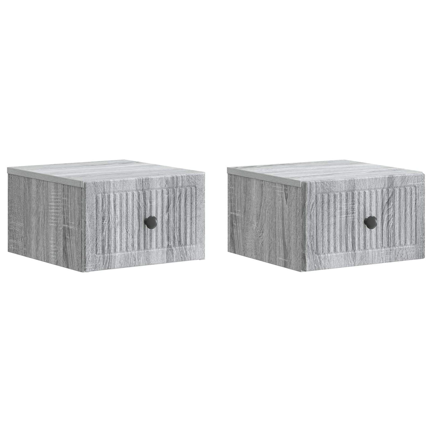 vidaXL Wall-Mounted Bedside Cabinet 2 pcs Grey Sonoma Engineered Wood