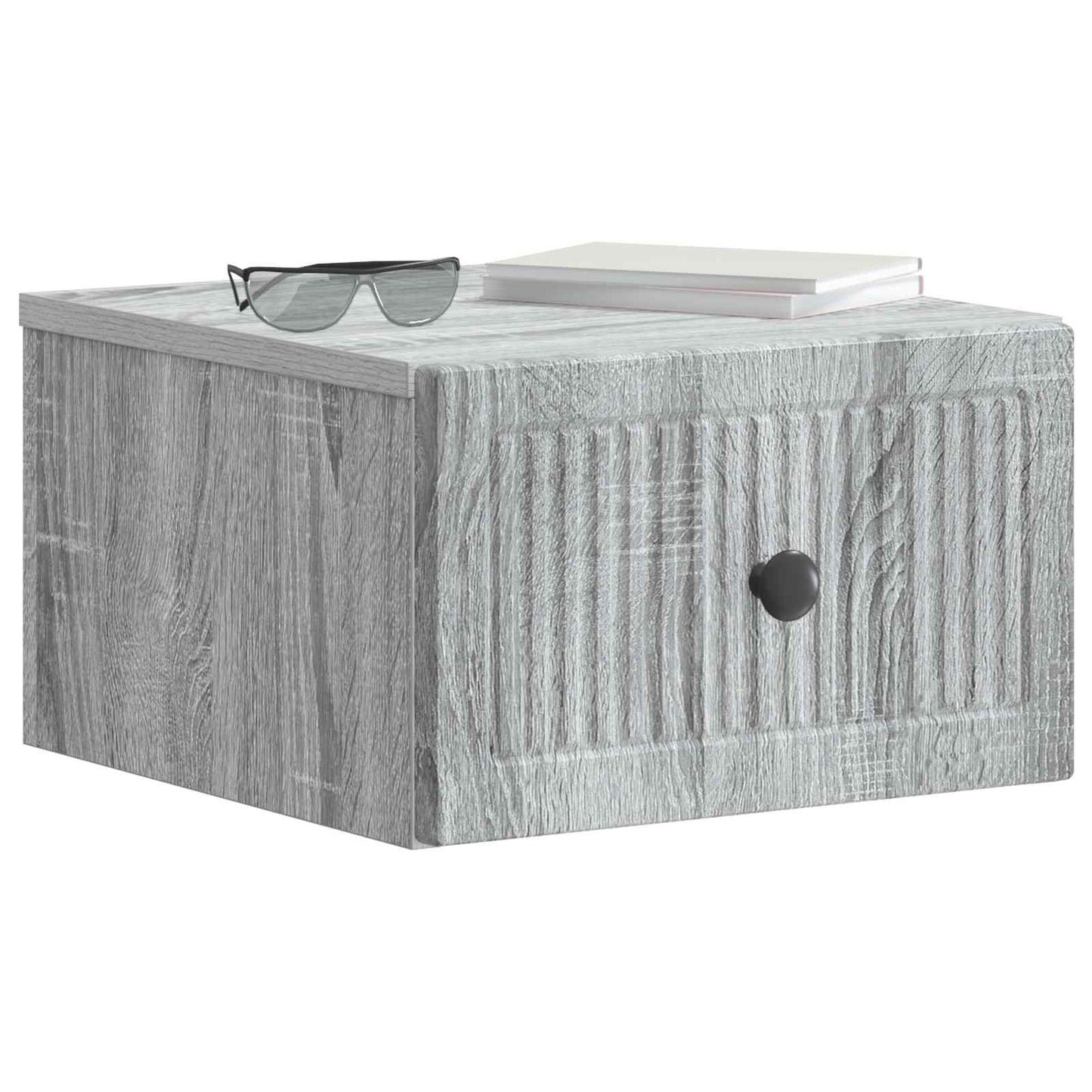 vidaXL Wall-Mounted Bedside Cabinet 2 pcs Grey Sonoma Engineered Wood