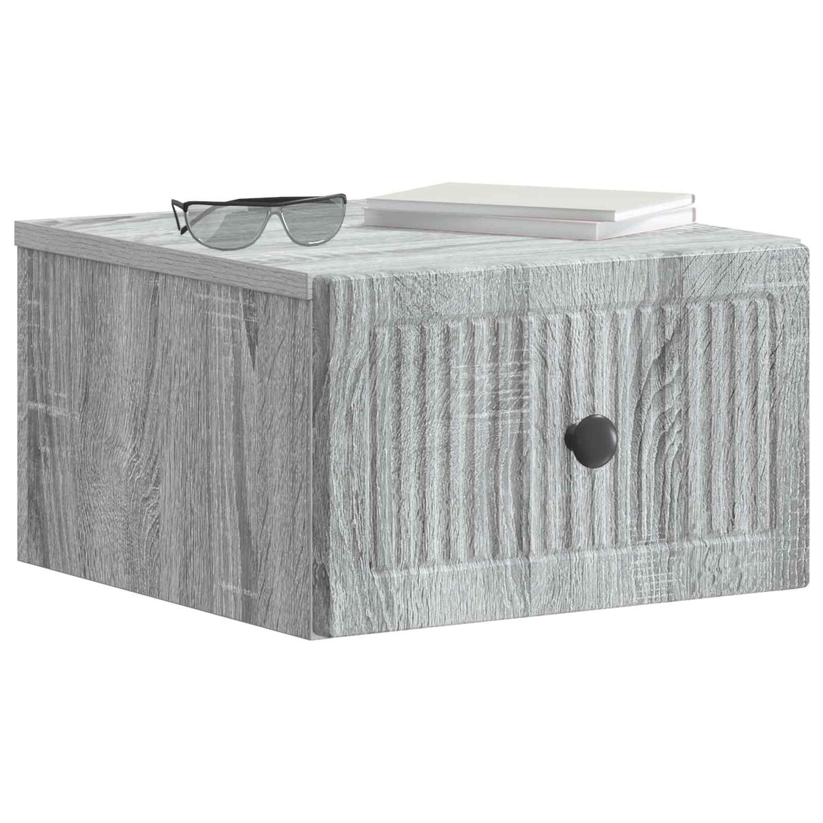 vidaXL Wall-Mounted Bedside Cabinet 2 pcs Grey Sonoma
