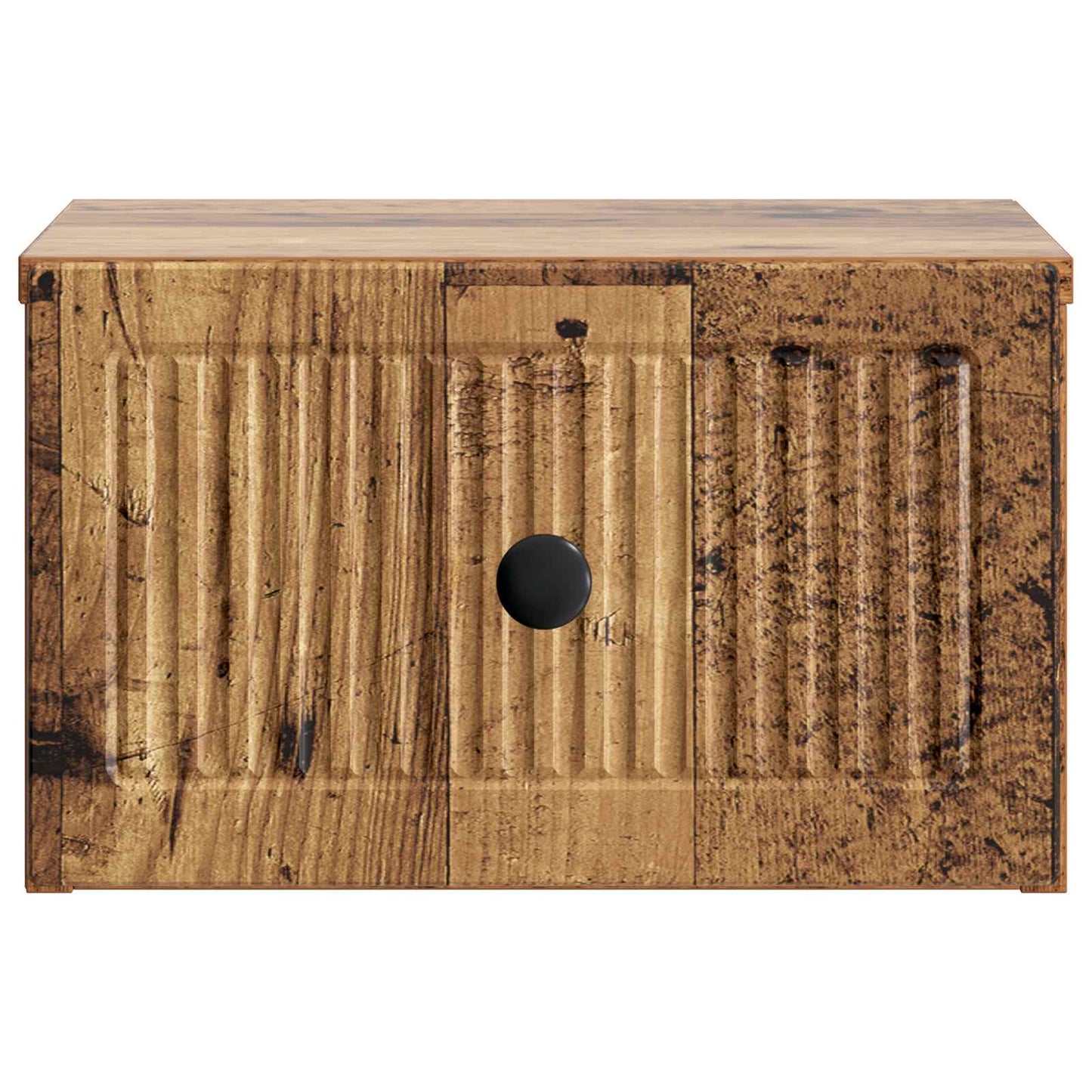 vidaXL Wall-Mounted Bedside Cabinet Old Wood 33 x 34.5 x 20 cm