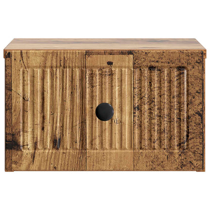 vidaXL Wall-Mounted Bedside Cabinet 2 pcs Old Wood 33 x 34.5 x 20 cm