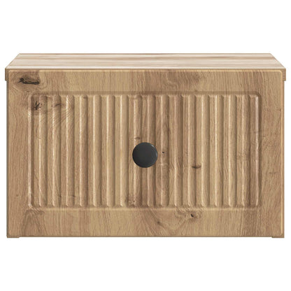 vidaXL Wall-Mounted Bedside Cabinet Artisan Oak 33 x 34.5 x 20 cm