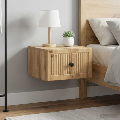 vidaXL Wall-Mounted Bedside Cabinet 2 pcs Artisan Oak