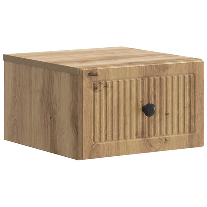 vidaXL Wall-Mounted Bedside Cabinet 2 pcs Artisan Oak