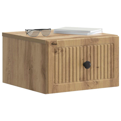 vidaXL Wall-Mounted Bedside Cabinet 2 pcs Artisan Oak