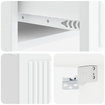 vidaXL Bedside Cabinet White 49 x 34.5 x 20 cm Engineered Wood