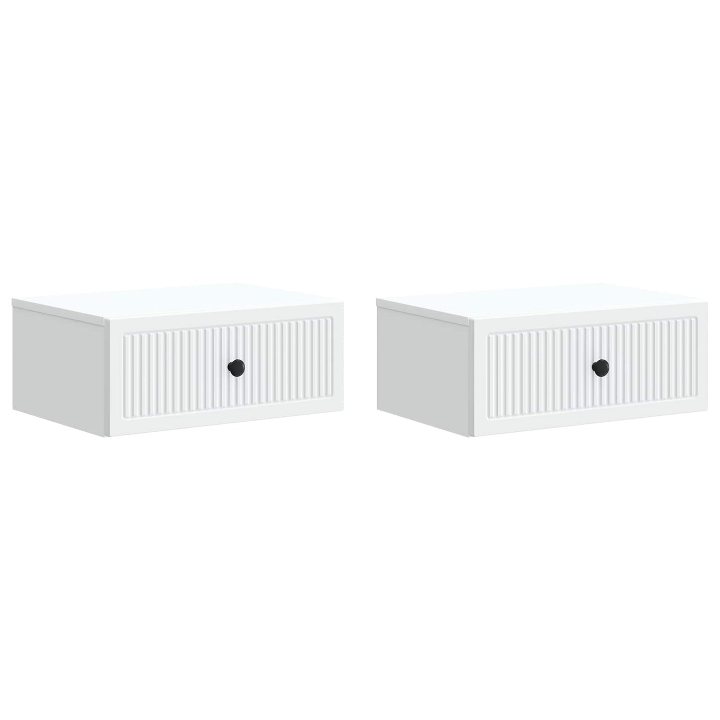 vidaXL Bedside Cabinet 2 pcs White 49 x 34.5 x 20 cm Engineered Wood