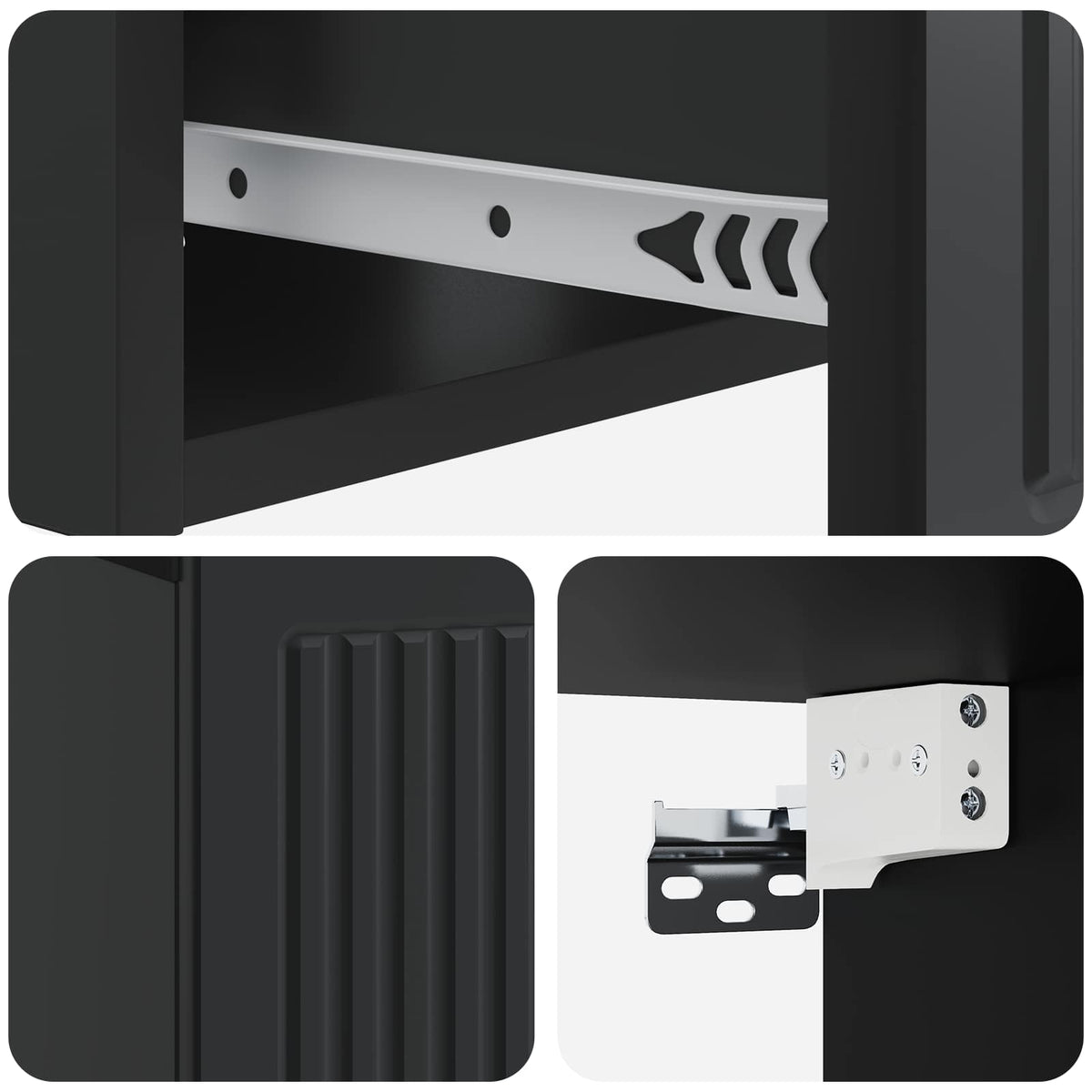 vidaXL Bedside Cabinet Black 49 x 34.5 x 20 cm Engineered Wood