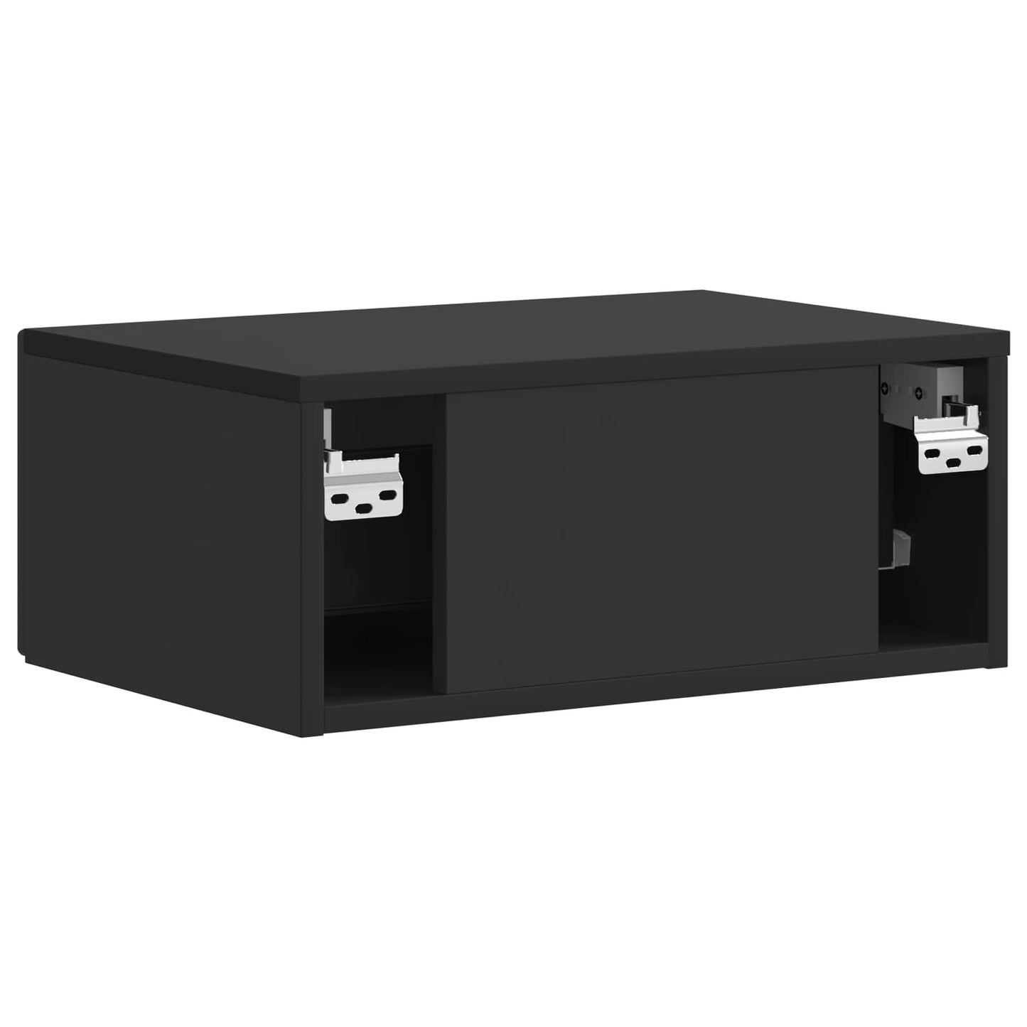 vidaXL Bedside Cabinet 2 pcs Black 49 x 34.5 x 20 cm Engineered Wood