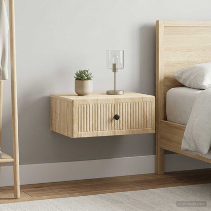vidaXL Bedside Cabinet with Drawer 2 pcs Sonoma Oak 49 x 34.5 x 20 cm
