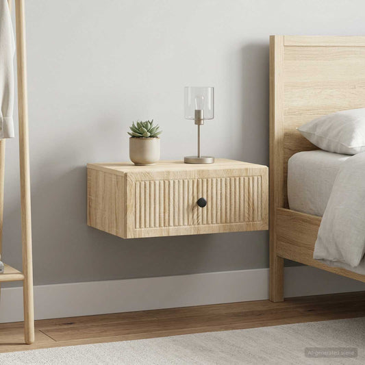 vidaXL Bedside Cabinet with Drawer 2 pcs Sonoma Oak 49 x 34.5 x 20 cm
