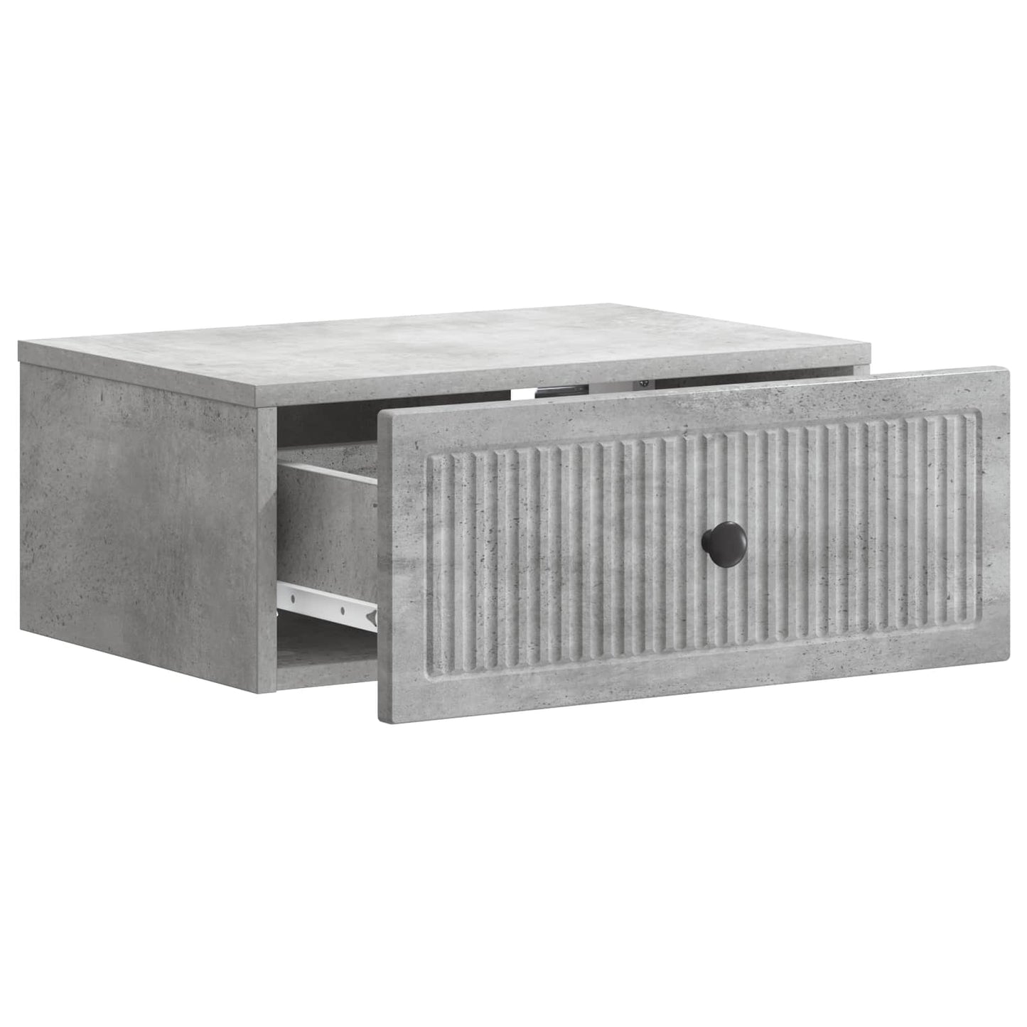 vidaXL Bedside Cabinet Concrete Grey 49 x 34.5 x 20 cm Engineered Wood