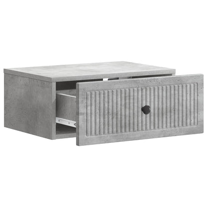 vidaXL Bedside Cabinet Concrete Grey 49 x 34.5 x 20 cm Engineered Wood