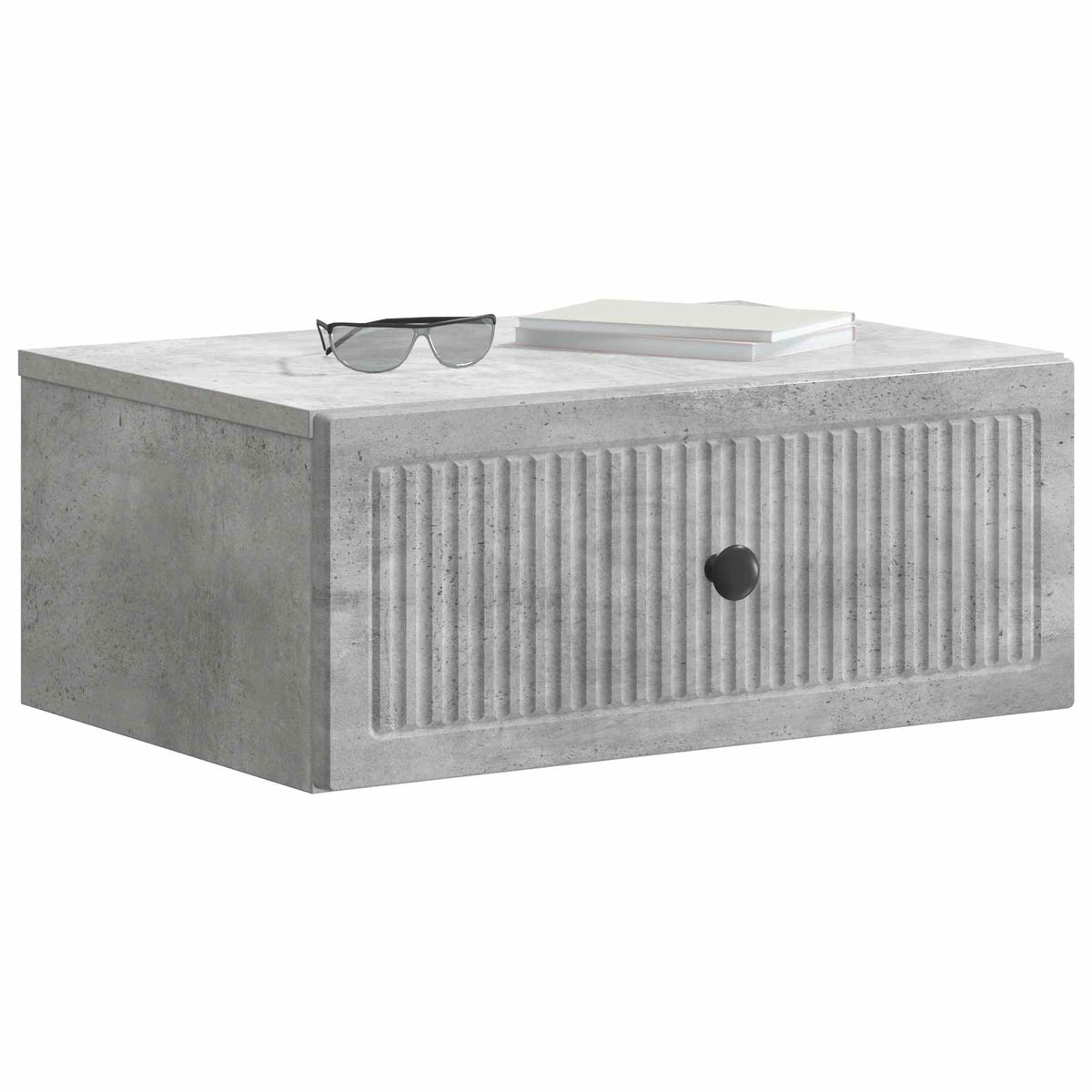 vidaXL Bedside Cabinet Concrete Grey 49 x 34.5 x 20 cm Engineered Wood